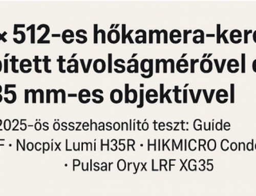 2025‑ös nagy összehasonlító teszt  640 × 512‑es hőkamera‑keresők beépített távolságmérővel és ~35 mm‑es objektívvel